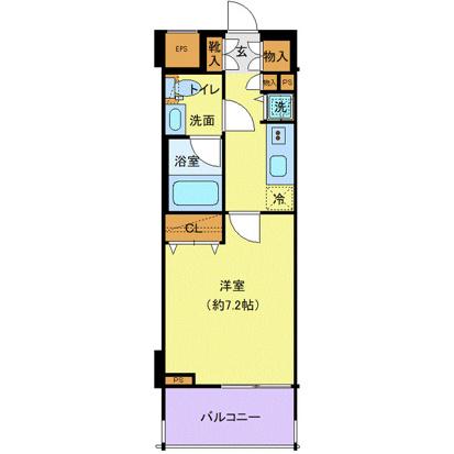 クレヴィスタ板橋西台III(1K/7階)の間取り写真