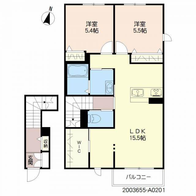 シャーメゾンY&A III(2LDK/1階)の間取り写真