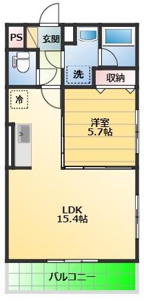 フォルモンテ(1LDK/1階)の間取り写真