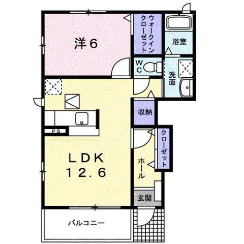 クレメント・レジデンスII(1LDK/1階)の間取り写真