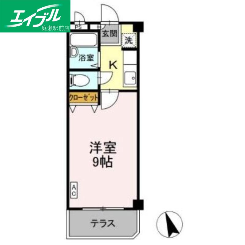 ニューエクセル三宅 F(ワンルーム/1階)の間取り写真