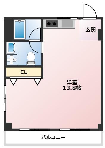 ステラ六浦(ワンルーム/5階)の間取り写真