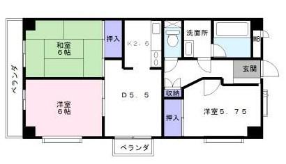 スズキコーポラス第2(3DK/3階)の間取り写真