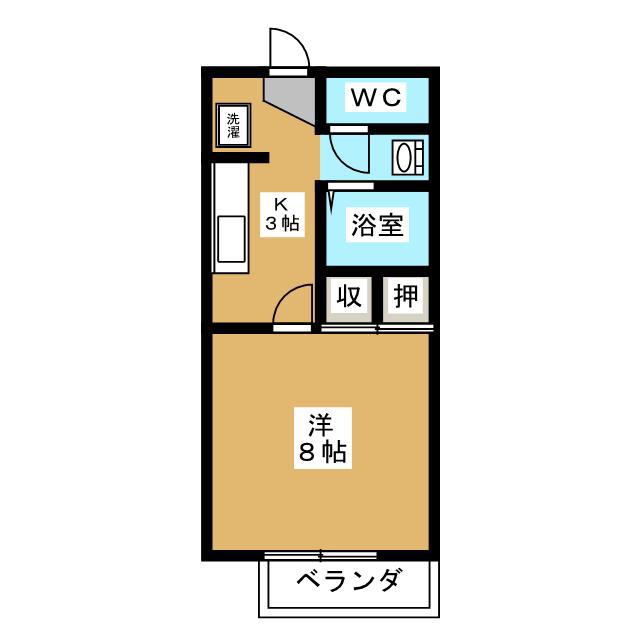 アレーテス・クレア(1K/1階)の間取り写真