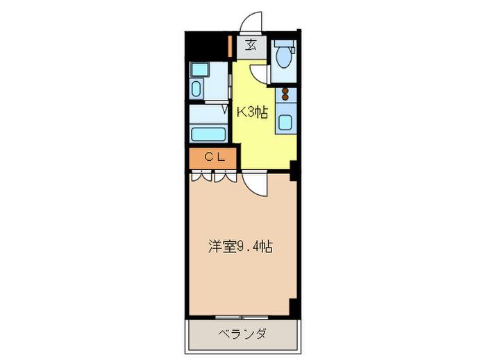 メゾン上名古屋(1K/2階)の間取り写真
