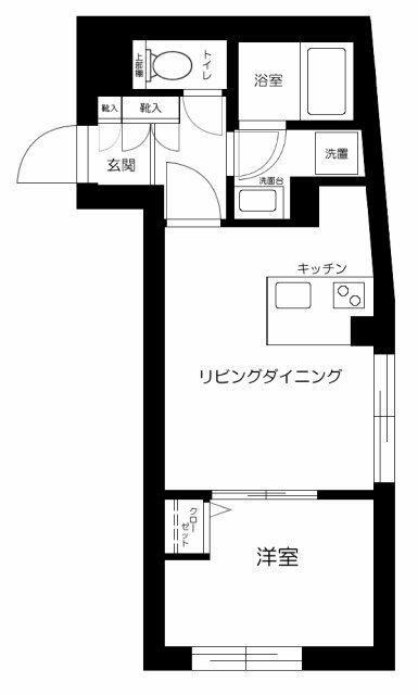 ES-GRANDE東中野(1LDK/1階)の間取り写真