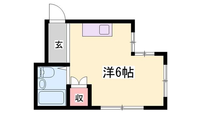 ハイツアベニール(ワンルーム/4階)の間取り写真