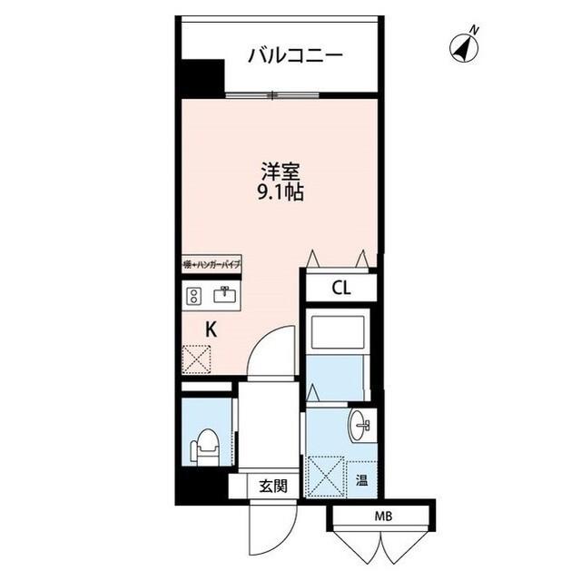 CUES米山(ワンルーム/8階)の間取り写真