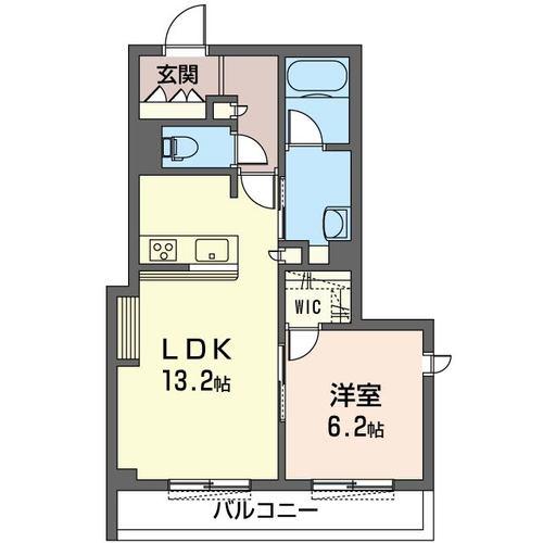 シャーメゾン リュウ(1LDK/3階)の間取り写真