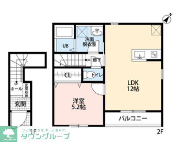リーブルファイン川口東本郷(1LDK/2階)の間取り写真