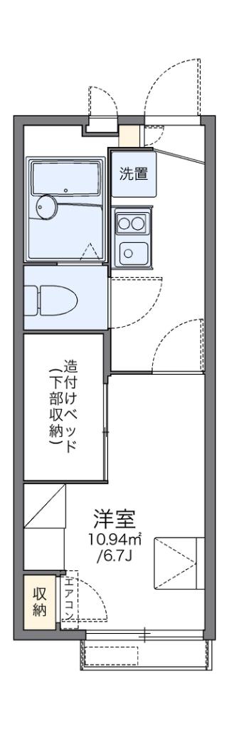 レオパレス星丘A(1K/2階)の間取り写真