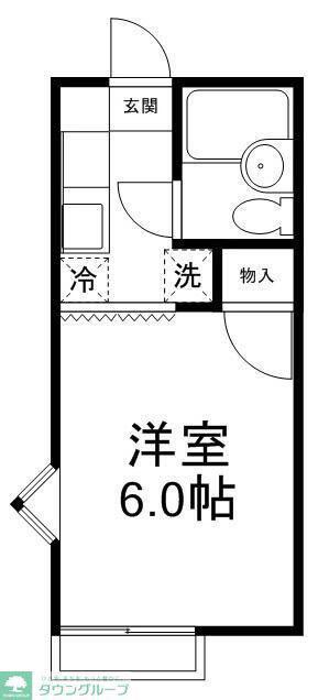ファミーユちくま(1K/2階)の間取り写真