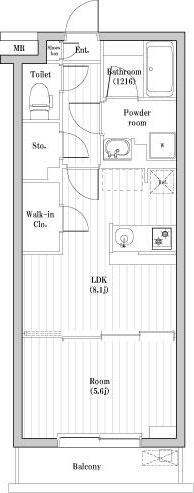 SPコート保塚町(1LDK/5階)の間取り写真