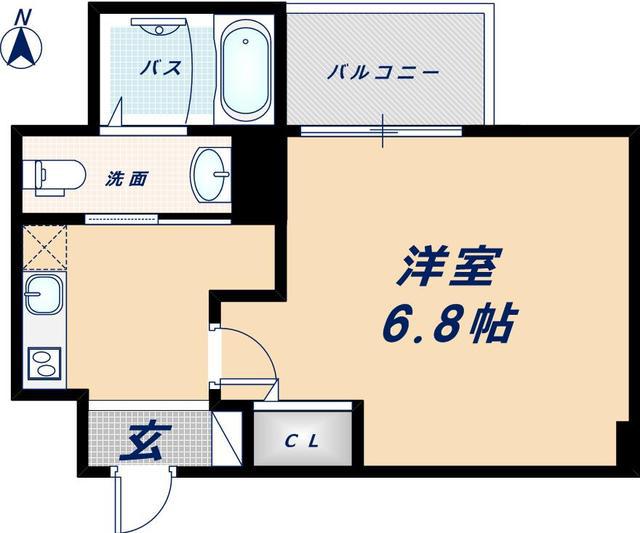 SERENITE本町REFLET(1K/10階)の間取り写真
