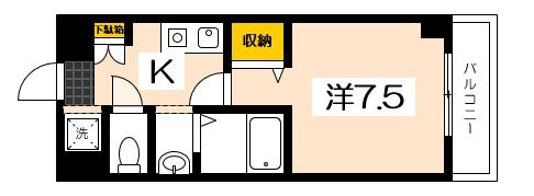 ファミーユタカハシ(1K/2階)の間取り写真