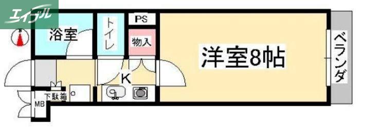 イマージュ・シャトー(1K/9階)の間取り写真