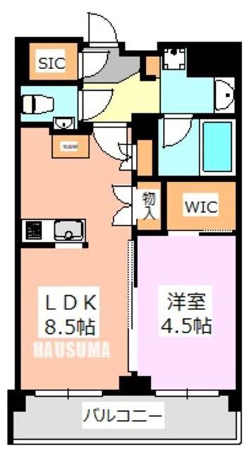 クリオラヴェルヴィ王子(1LDK/4階)の間取り写真