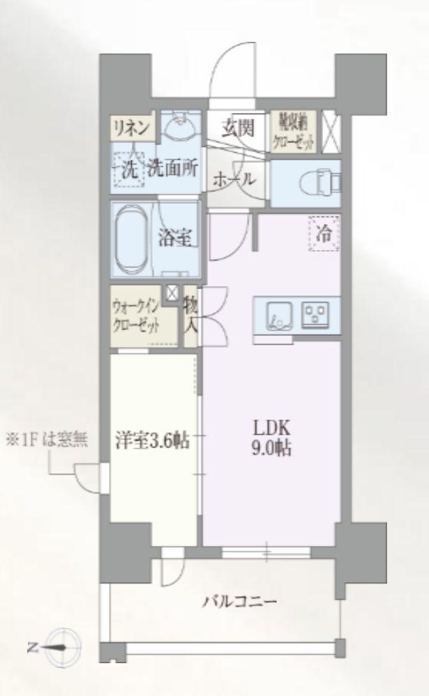 ライトテラス浅草(1LDK/3階)の間取り写真