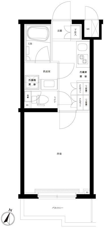 ルーブル板橋泉町弐番館(1K/3階)の間取り写真