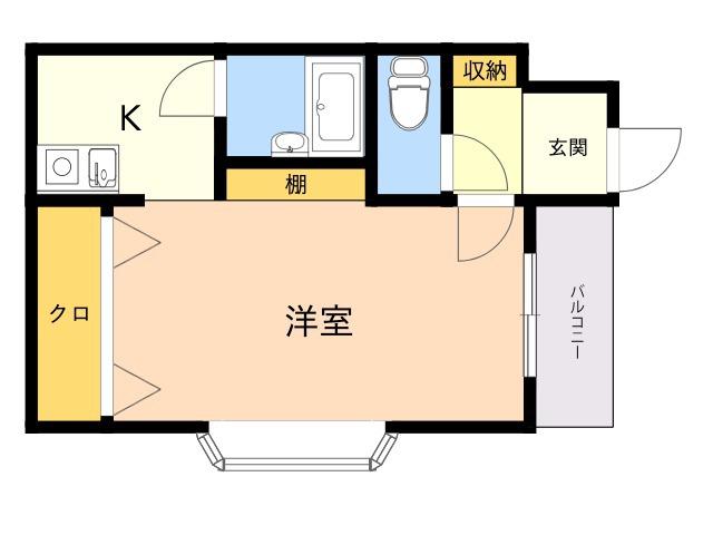 ルパ椿山(1K/1階)の間取り写真