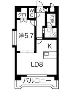 レジェンド21(1LDK/3階)の間取り写真