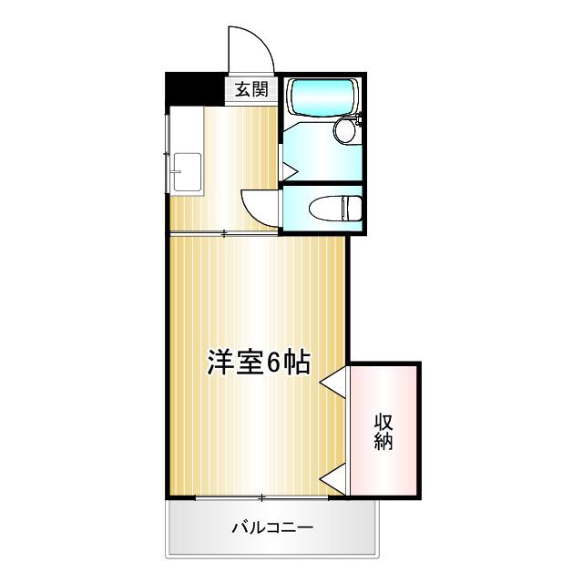 サンピュアーパレス(1K/1階)の間取り写真