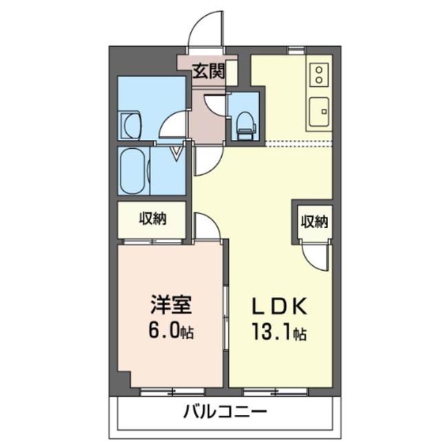 プレジオ吉池(1LDK/3階)の間取り写真