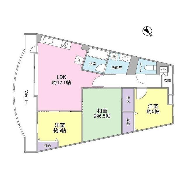 コーピアス・エス(3LDK/3階)の間取り写真