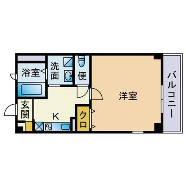 アンプルールフェールSK(1K/2階)の間取り写真