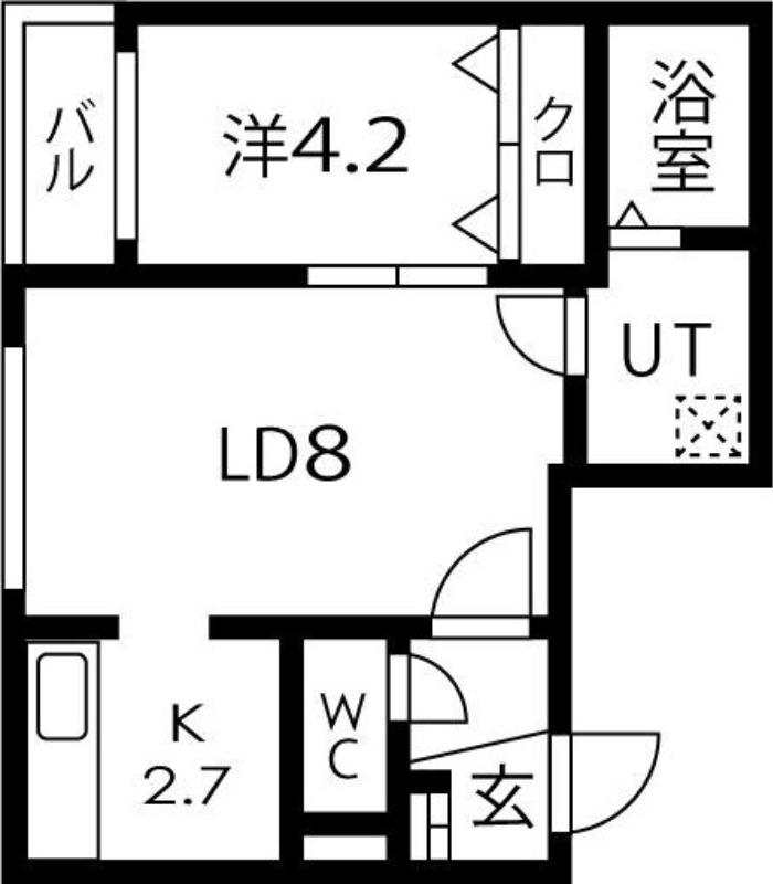 サイト琴似(1LDK/3階)の間取り写真