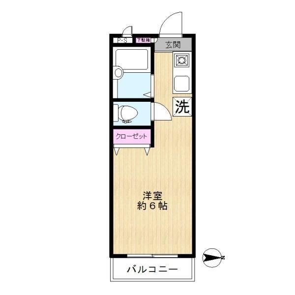 プラドマンション(1K/2階)の間取り写真