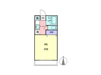 コジーハイツ(1K/1階)の間取り写真