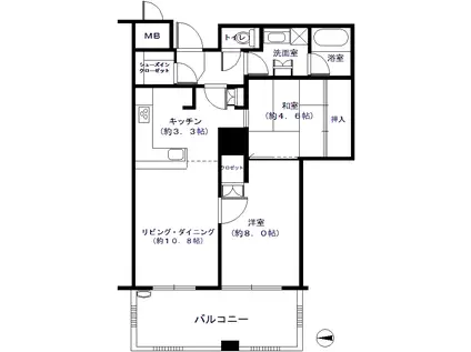ザ・香里園タワー(2LDK/14階)の間取り写真