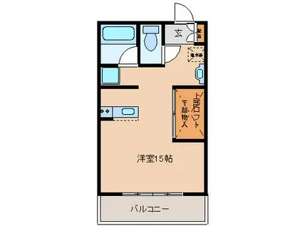 ランドマークビル(ワンルーム/3階)の間取り写真