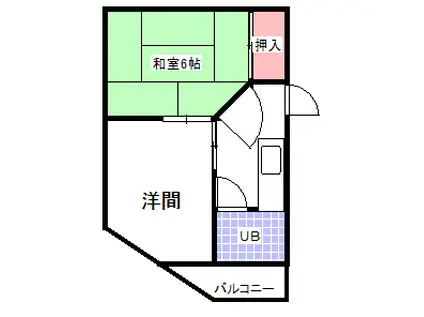 ハイムTAKAHAMA(2K/2階)の間取り写真