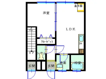 ランカスターステイツ21(1LDK/2階)の間取り写真