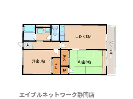 サンハイツ(2LDK/2階)の間取り写真