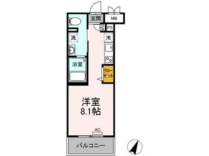 グランジュール大手町(ワンルーム/3階)の間取り写真