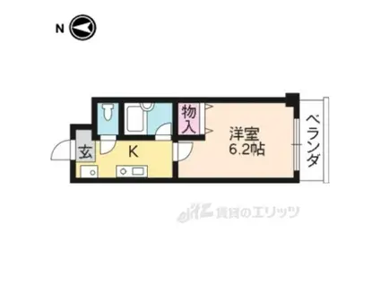 エクセルナカムラ(1K/1階)の間取り写真