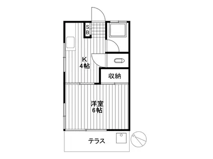ヤマニ・アパートメント(1K/1階)の間取り写真