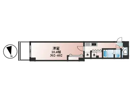 BABA TERRACE(1K/4階)の間取り写真