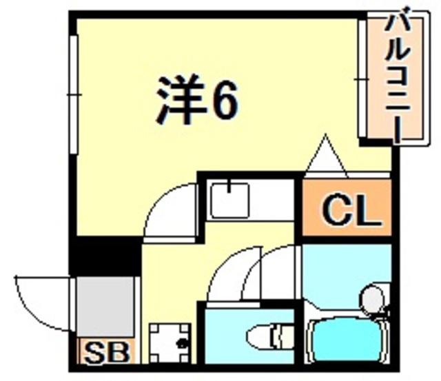 サンウィング神陽(1K/4階)の間取り写真
