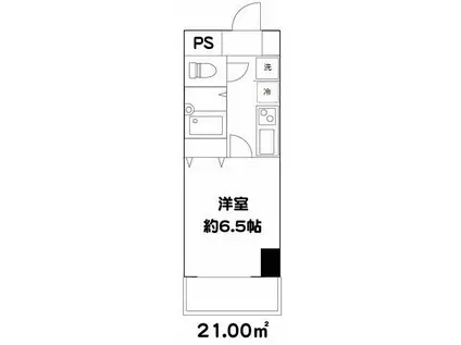 ドミール北新宿Ⅱ(1K/11階)の間取り写真