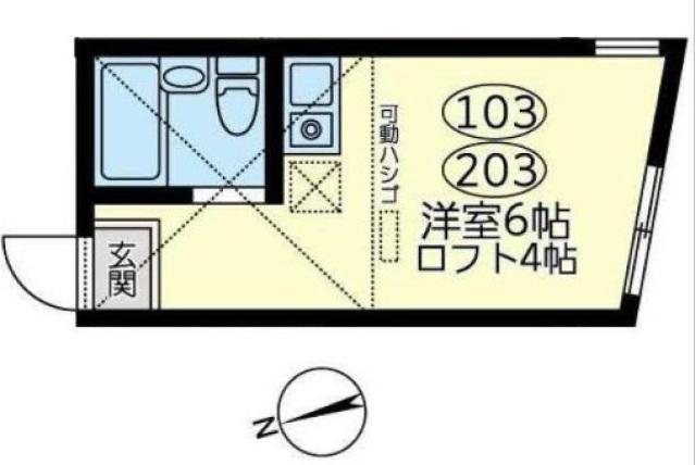 ユナイト田浦アステリオン(ワンルーム/1階)の間取り写真