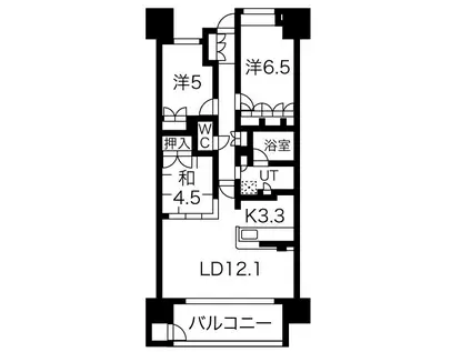 プラウド仙台青葉通(3LDK/16階)の間取り写真