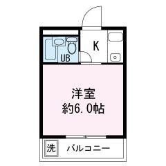 レスパーニャよしのB(ワンルーム/1階)の間取り写真
