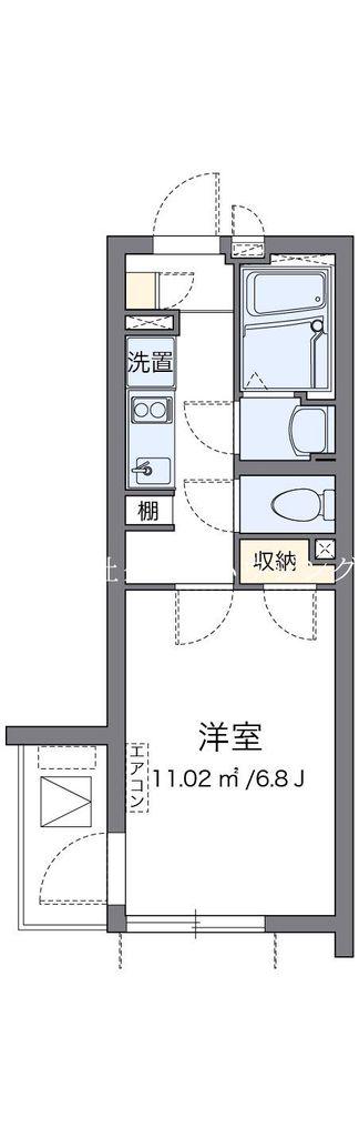 クレイノYAMASHITA(1K/4階)の間取り写真