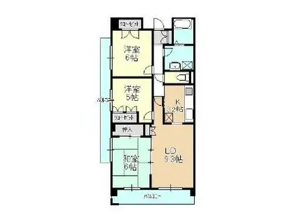 SM コーラルリーフ湘南(3LDK/1階)の間取り写真