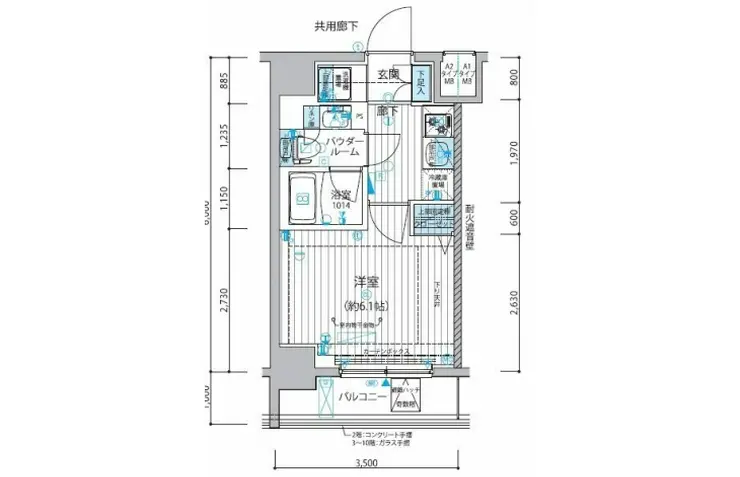 メインステージ戸越銀座 9階階 間取り