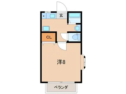 リバーシティー(1K/2階)の間取り写真